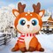 GOOSH 5 FT Christmas Inflatable Reindeer Cute Deer with Built-in LEDs